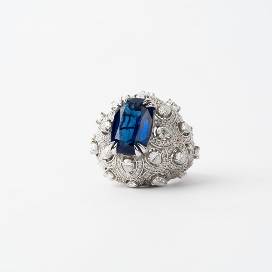 ROYAL BLUE DOME RING