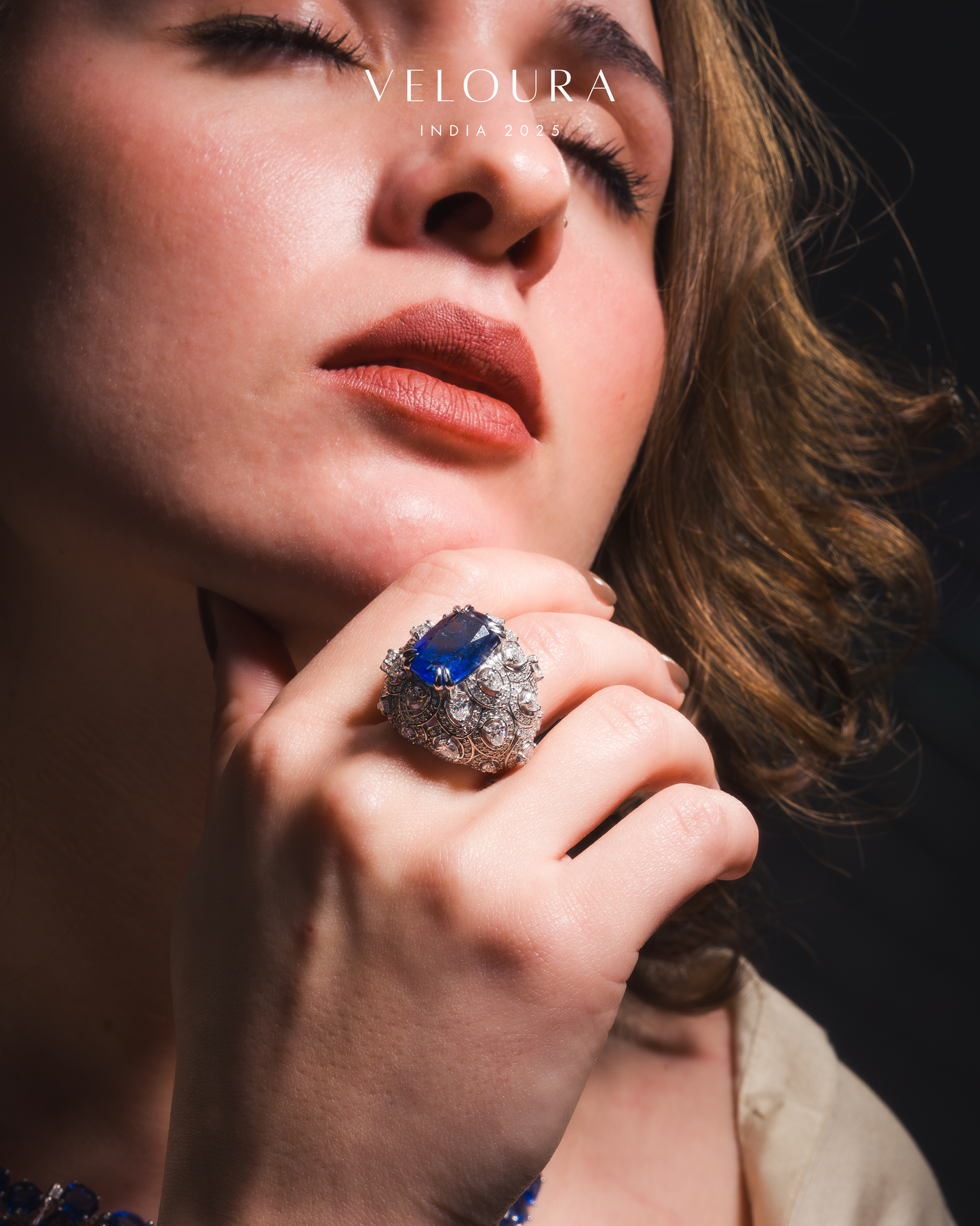 ROYAL BLUE DOME RING